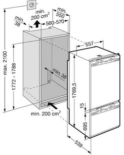 Холодильник Либхер ICBN 30660 PremiumPlus BioFresh NoFrost фото 2 в Екатеринбурге Холодильник Liebherr ICBN 30660 PremiumPlus BioFresh NoFrost фото 2 в Екатеринбурге