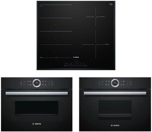 Bosch (духовой шкаф CMG633BB1 + пароварка CDG634AB0 + варочная панель PXE651FC1E) фото в Екатеринбурге