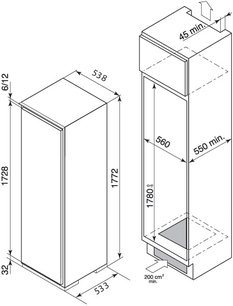 Встраиваемый однокамерный холодильник De Dietrich DRS 635 JE фото 2 в Екатеринбурге