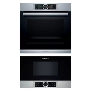 Bosch (духовой шкаф HBG636ES1 + микроволновая печь BFL 634GS1) фото в Екатеринбурге
