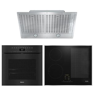 Miele (варочная панель KM7464 FR + духовой шкаф H7260B OBSW + вытяжка DA 2578) фото в Екатеринбурге