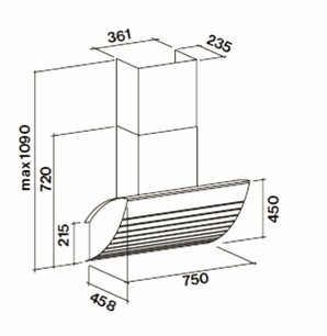 Вытяжка Фалмек Shark 75 Black фото 2 в Екатеринбурге Вытяжка Falmec Shark 75 Black фото 2 в Екатеринбурге