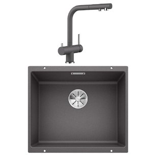 Blanco (мойка SUBLINE 500-U SILGRANIT + FONTAS-S II SILGRANIT темная скала) фото в Екатеринбурге