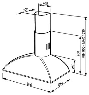 Вытяжка Smeg KS89POE фото 4 в Екатеринбурге