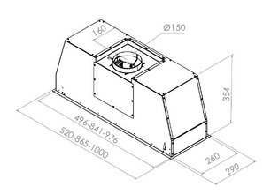 Вытяжка Pando PRO/52 INOX V. 830 фото 3 в Екатеринбурге