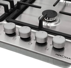 Газовая варочная панель KRONA NEBEL 60 IX W фото 4 в Екатеринбурге