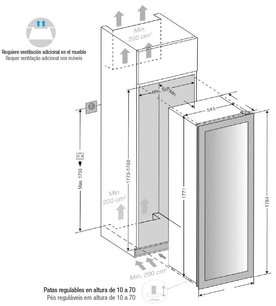 Встраиваемый винный шкаф Pando PVMAP 178-112 PAL фото 3 в Екатеринбурге
