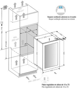 Встраиваемый винный шкаф Pando PVMA 88-49 PAR фото 3 в Екатеринбурге