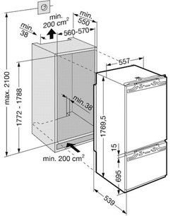 Холодильник Либхер ICBN 30560 Premium BioFresh NoFrost фото 2 в Екатеринбурге Холодильник Liebherr ICBN 30560 Premium BioFresh NoFrost фото 2 в Екатеринбурге
