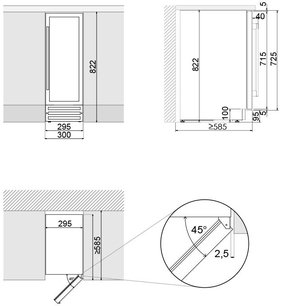 Встраиваемый винный шкаф Pando PVZB 30-16CRL фото 3 в Екатеринбурге