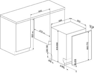 Встраиваемая посудомоечная машина Smeg STL5352C фото 3 в Екатеринбурге