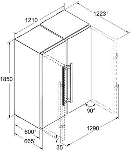 Холодильник Side-by-Side Либхер SBS 7222 Comfort NoFrost фото 4 в Екатеринбурге Холодильник Side-by-Side Liebherr SBS 7222 Comfort NoFrost фото 4 в Екатеринбурге