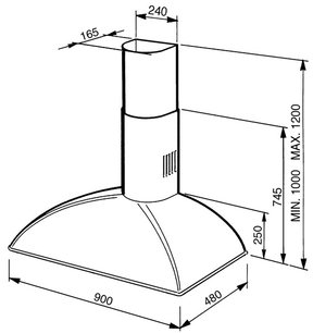 Вытяжка Смег KSE89AO9 фото 3 в Екатеринбурге Вытяжка Smeg KSE89AO9 фото 3 в Екатеринбурге