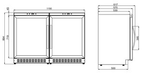 Винный шкаф Dometic B68G Double Basic фото 3 в Екатеринбурге