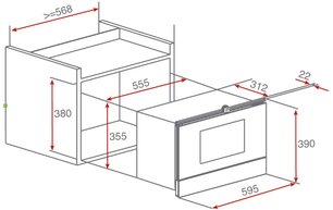 Встраиваемая микроволновая печь Teka MWS 22 EGL Black фото 2 в Екатеринбурге