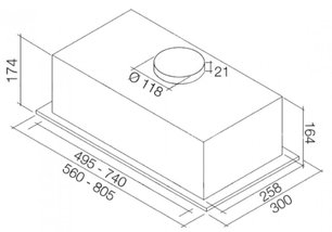 Вытяжка Falmec Built In 50 ix (450) фото 2 в Екатеринбурге