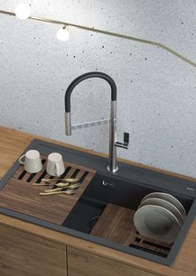 Смеситель Omoikiri Osaka BN-BL фото 4