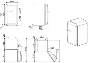 Мини-бар Smeg FAB5RSV3 фото 3 в Екатеринбурге