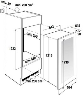 Встраиваемый холодильник для охлаждения вина Kuppersbusch FWK 4800.0 S5 фото 4 в Екатеринбурге