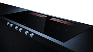 Индукционная варочная поверхность с вытяжкой Kuppersbusch KMI 12850.0 SR-E Copper фото 3 в Екатеринбурге