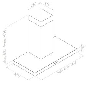 Настенная вытяжка Pando P-823N/60 IX V.850 SEC фото 2 в Екатеринбурге