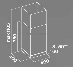 Вытяжка Фалмек Mira Top 40 Telescopica Fasteel wall фото 3 в Екатеринбурге Вытяжка Falmec Mira Top 40 Telescopica Fasteel wall фото 3 в Екатеринбурге