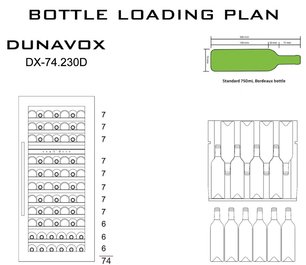 Винный шкаф Dunavox DX-74.230DB фото 4 в Екатеринбурге