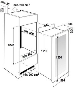 Встраиваемый холодильник для охлаждения вина Kuppersbusch FWK 4800.0 S3 фото 4 в Екатеринбурге