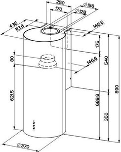 Вытяжка Фабер CYLINDRA PLUS BK MATT A37 фото 2 в Екатеринбурге Вытяжка Faber CYLINDRA PLUS BK MATT A37 фото 2 в Екатеринбурге