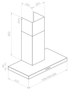 Вытяжка Пандо P-823N/60 IX V.850 ECO SEC PLUS фото 3 в Екатеринбурге Вытяжка Pando P-823N/60 IX V.850 ECO SEC PLUS фото 3 в Екатеринбурге