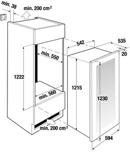 Встраиваемый холодильник для охлаждения вина Kuppersbusch FWK 4800.0 S7 фото 4 в Екатеринбурге