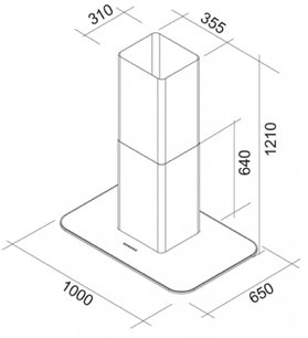 Вытяжка Falmec Vela isola 100 ix White (800) NRS фото 2 в Екатеринбурге