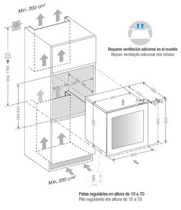 Встраиваемый винный шкаф Pando PVMA 60-25 PAR фото 3 в Екатеринбурге
