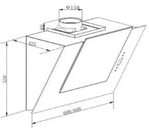Вытяжка Maunfeld ENVER 80 BLACK фото 4 в Екатеринбурге