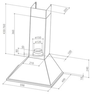 Вытяжка Фабер SYNTHESIS HIP BK A60 PB фото 2 в Екатеринбурге Вытяжка Faber SYNTHESIS HIP BK A60 PB фото 2 в Екатеринбурге