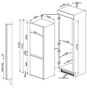 Холодильник Smeg C7280NEP фото 4 в Екатеринбурге