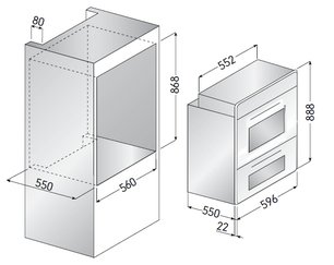 Духовой шкаф Ilve 200B-MMP графит фото 3 в Екатеринбурге