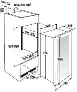 Встраиваемый холодильник для охлаждения вина Kuppersbusch FWK 2800.0 S1 фото 4