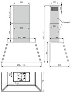 Вытяжка Фалмек TIME 115 anthracite фото 4 в Екатеринбурге Вытяжка Falmec TIME 115 anthracite фото 4 в Екатеринбурге
