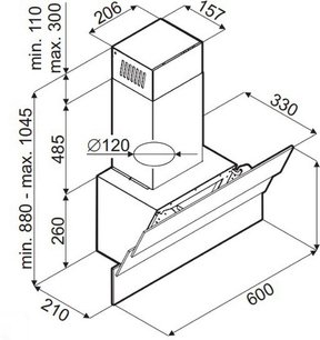 Кухонная вытяжка MAUNFELD Cascada Mini 60 белый фото 4 в Екатеринбурге