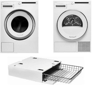 Asko Classic 9 (стиральная машина W2084.W/3 + сушильная машина T208C.W + выдвижная корзина HB1153W) фото в Екатеринбурге