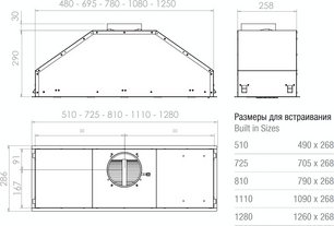 Встраиваемая вытяжка Pando GTI/510 NEGRO V.1050 ECO SEC PLUS фото 3 в Екатеринбурге