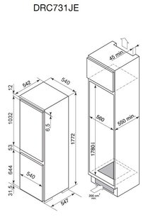 Встраиваемый холодильник De Dietrich DRC 731 JE фото 2 в Екатеринбурге