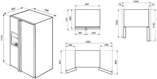 Холодильник Smeg SBS8003PO фото 2 в Екатеринбурге