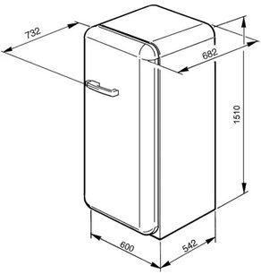 Морозильная камера Smeg CVB20RP1 фото 4 в Екатеринбурге