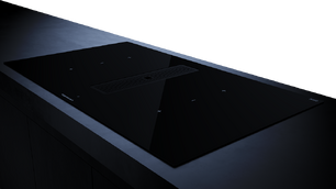 Индукционная варочная панель с вытяжкой Kuppersbusch KMI 9350.0 SR Black Velvet фото 3 в Екатеринбурге