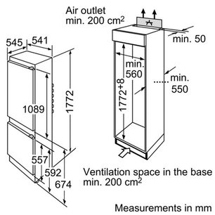 Встраиваемый двухкамерный холодильник Bosch KIV 38V20 RU фото 2 в Екатеринбурге