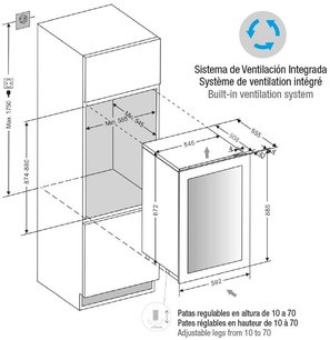 Встраиваемый винный шкаф Pando PVMAV 88-49CRR фото 3 в Екатеринбурге