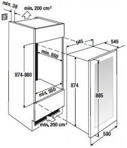 Встраиваемый холодильник для охлаждения вина Kuppersbusch FWK 2800.0 S2 фото 4