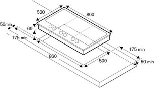 Газо-электрическая панель Bertazzoni PM36 3 0G X фото 4 в Екатеринбурге